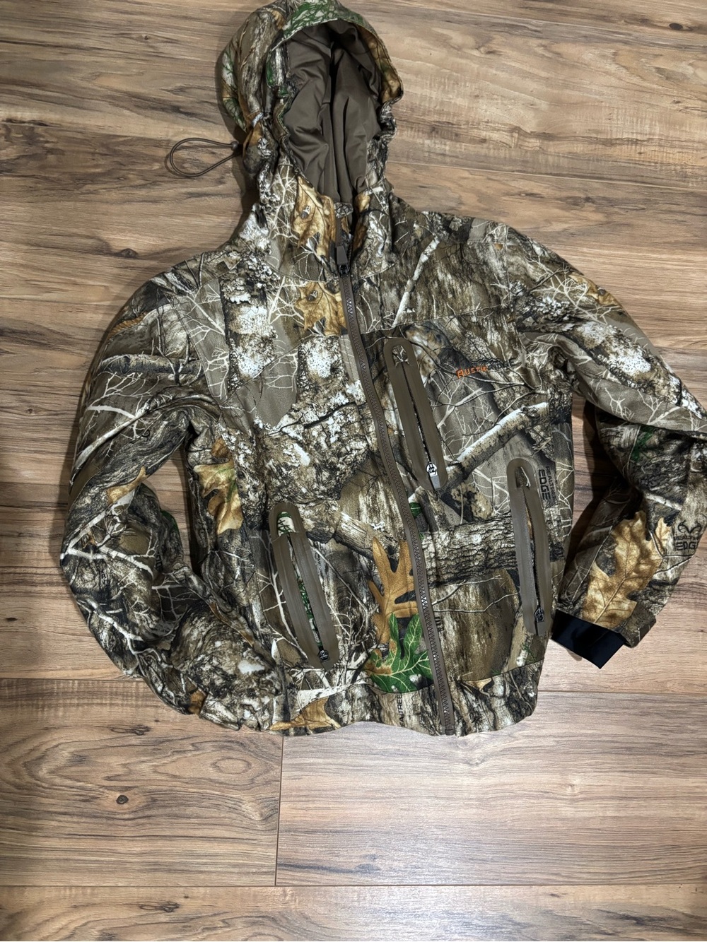 Kids Performance Hooded Camouflage Jacket - Brown Camo